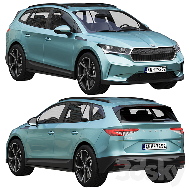 SKODA ENYAQ iV 3DSMax File - thumbnail 1