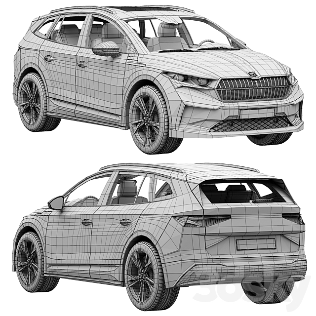 SKODA ENYAQ iV 3DSMax File - thumbnail 5