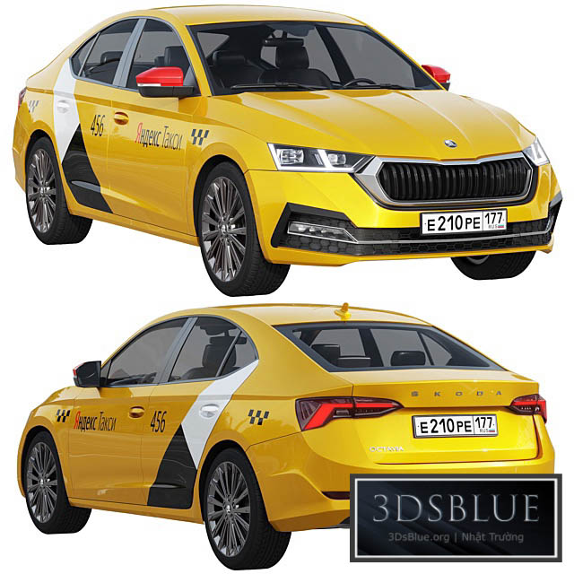 Skoda Octavia Taxi 3DS Max - thumbnail 3