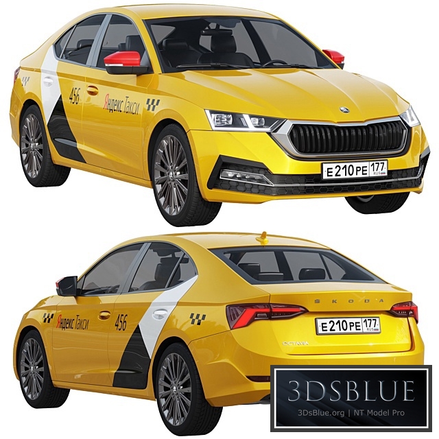 Skoda Octavia Taxi 3DS Max - thumbnail 3