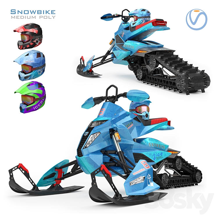 Snowmobile 3DS Max - thumbnail 1