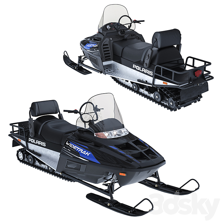 Snowmobile Polaris WIDETRAK LX 3DS Max - thumbnail 1