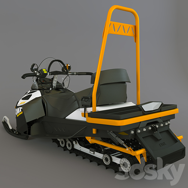 Snowmobile Ranger Alpine 3DS Max Model - thumbnail 2