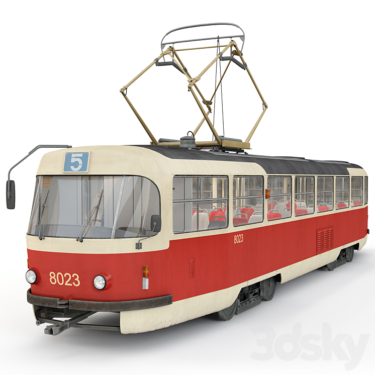 Tatra tram T3 3DS Max - thumbnail 2