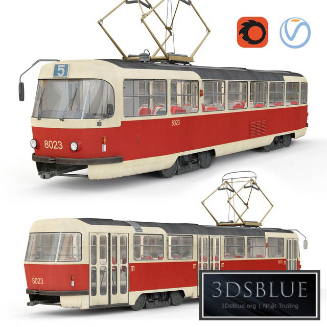 Tatra tram T3 3DS Max - thumbnail 3