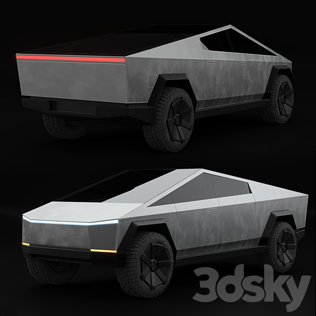 tesla cybertruck 3DSMax File - thumbnail 1