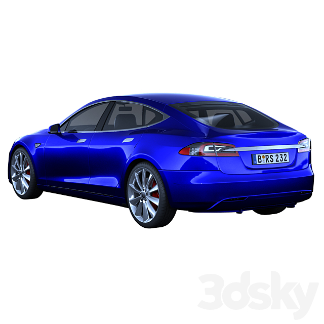 Tesla model S 3DS Max Model - thumbnail 2