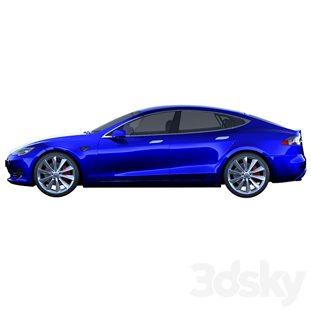 Tesla model S 3DS Max Model - thumbnail 3