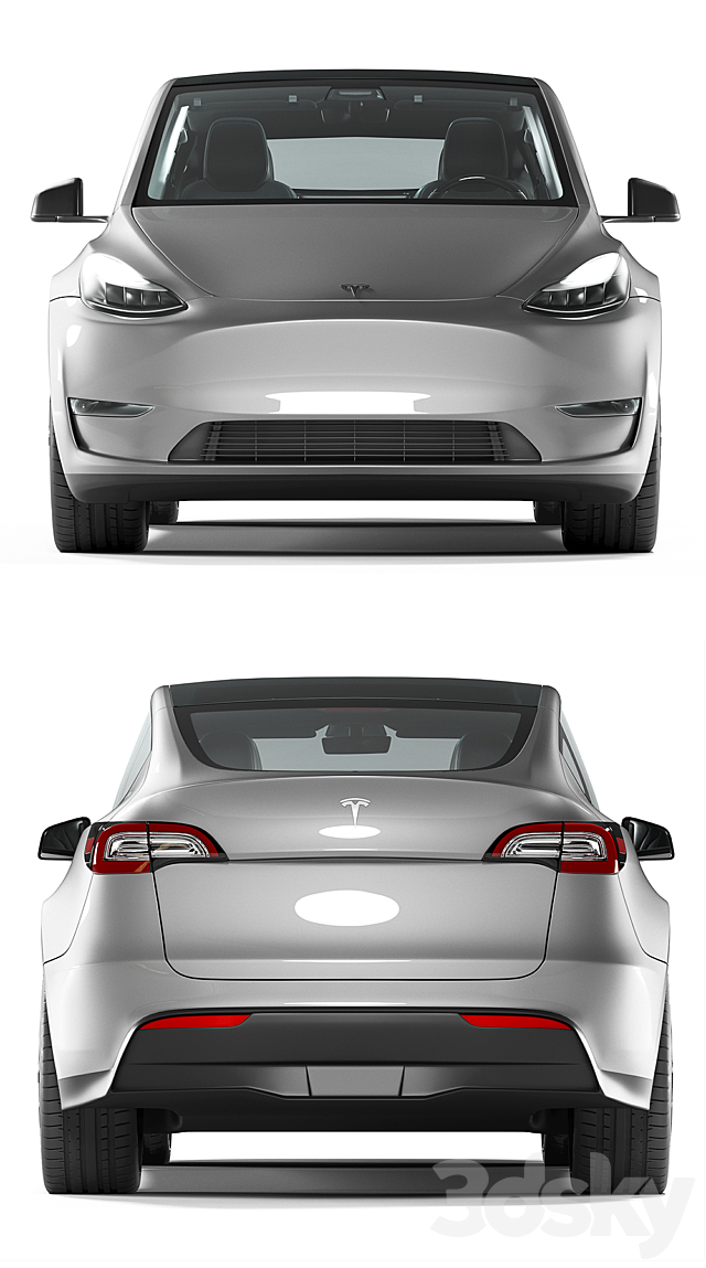 Tesla Model Y 3DSMax File - thumbnail 4