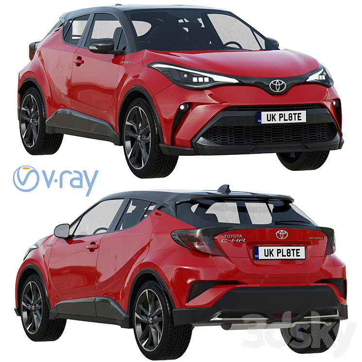 Toyota C-HR 2021 3DS Max - thumbnail 1