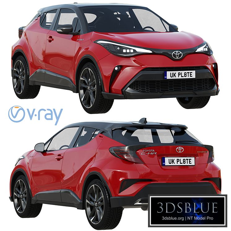 Toyota C-HR 2021 3DS Max - thumbnail 3