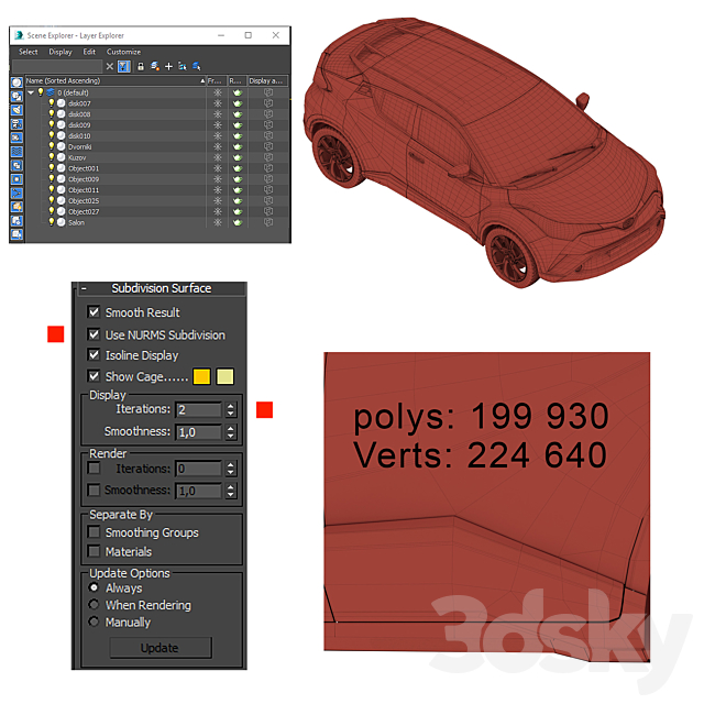 TOYOTA C-HR 3DS Max Model - thumbnail 3