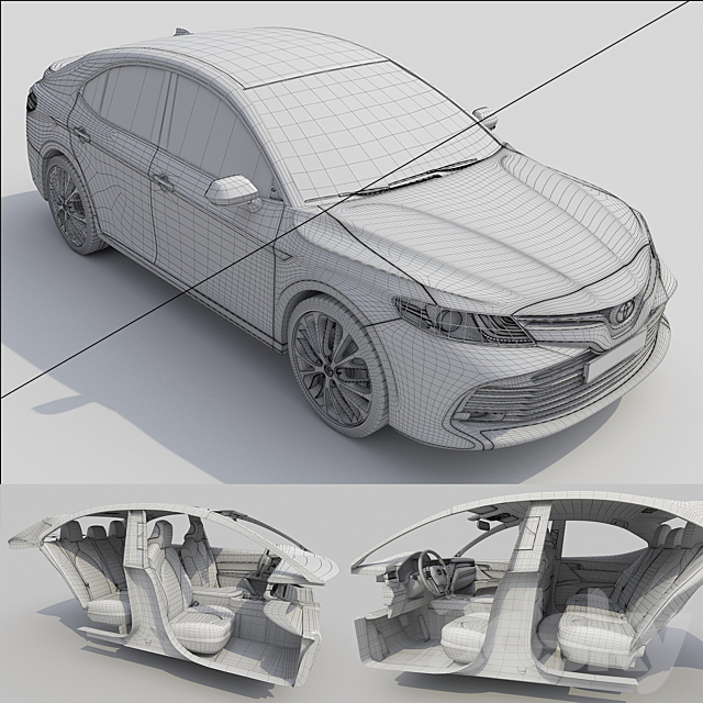 Toyota Camry 2018 3DSMax File - thumbnail 4