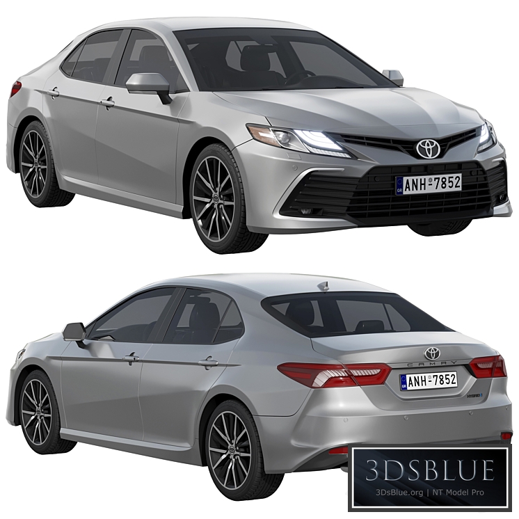 Toyota Camry LE Hybrid 2023 3DS Max - thumbnail 3