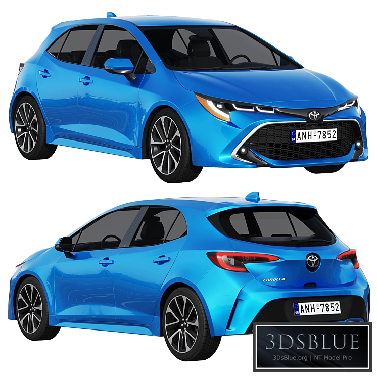 Toyota Corolla Hatchback 2021 3DS Max - thumbnail 3