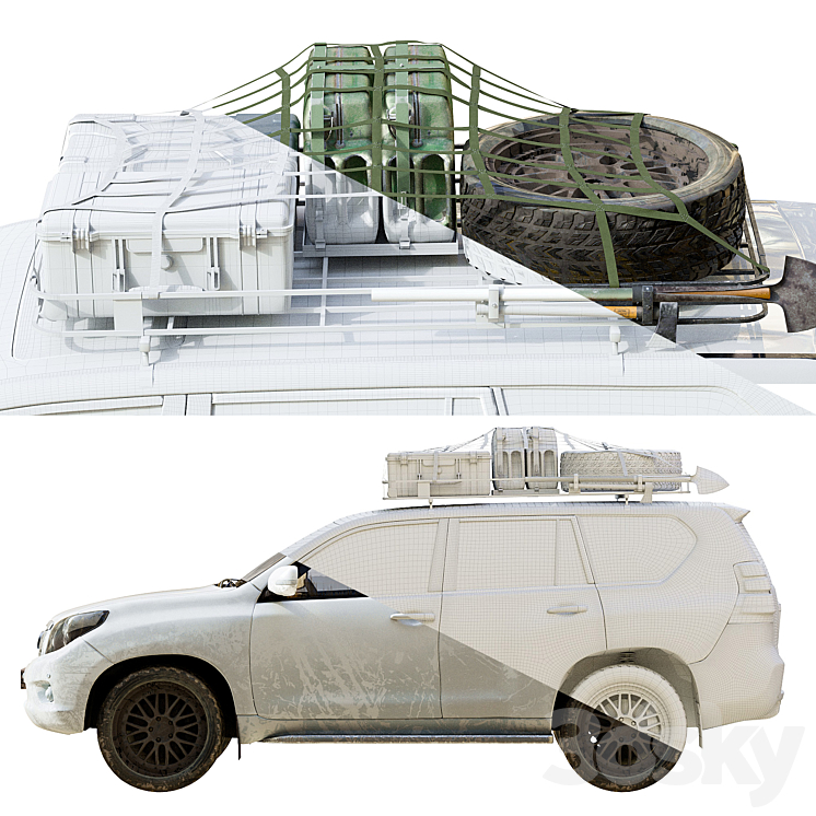 Toyota Land Cruiser Prado 3DS Max - thumbnail 2