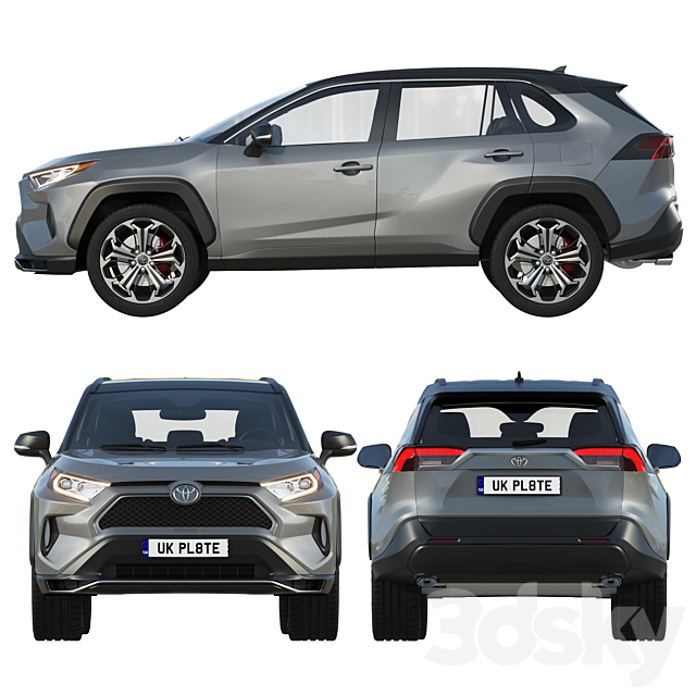 Toyota RAV4 Prime 2021 3DS Max Model - thumbnail 3