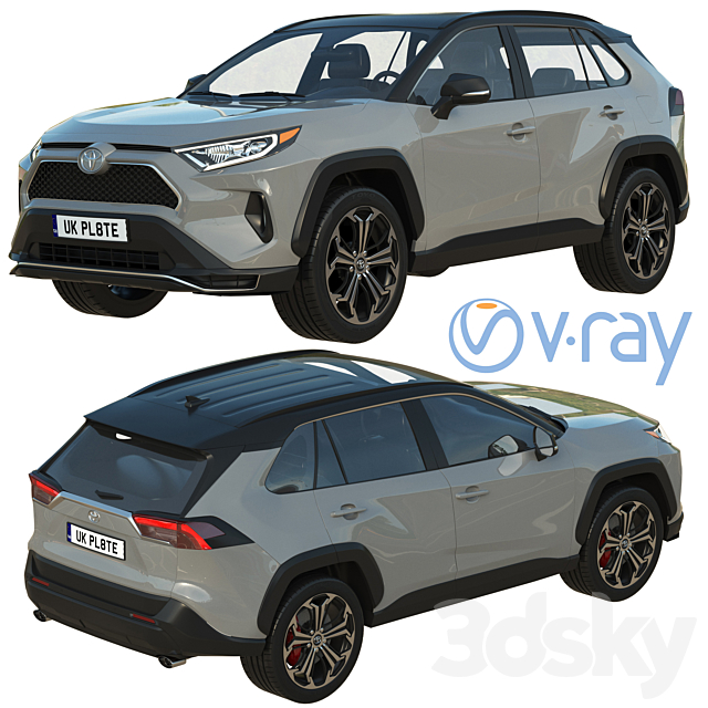 Toyota RAV4 Prime 2021 3DS Max Model - thumbnail 2