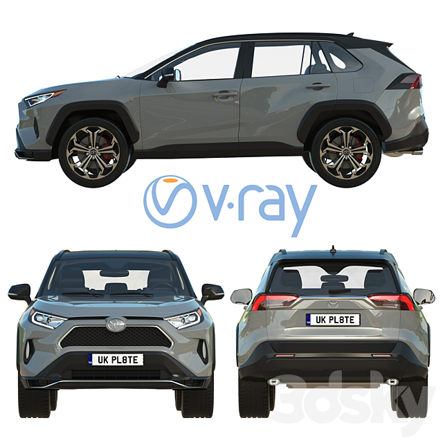 Toyota RAV4 Prime 2021 3DS Max Model - thumbnail 3