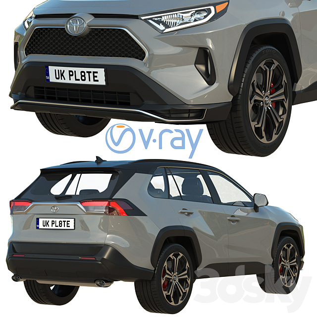 Toyota RAV4 Prime 2021 3DS Max Model - thumbnail 4