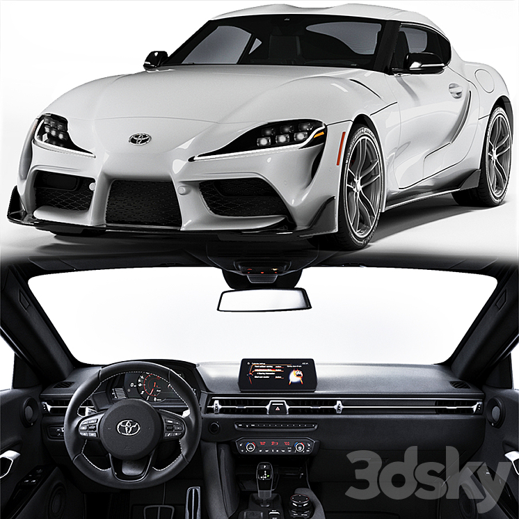 Toyota Supra GR 3DS Max - thumbnail 1