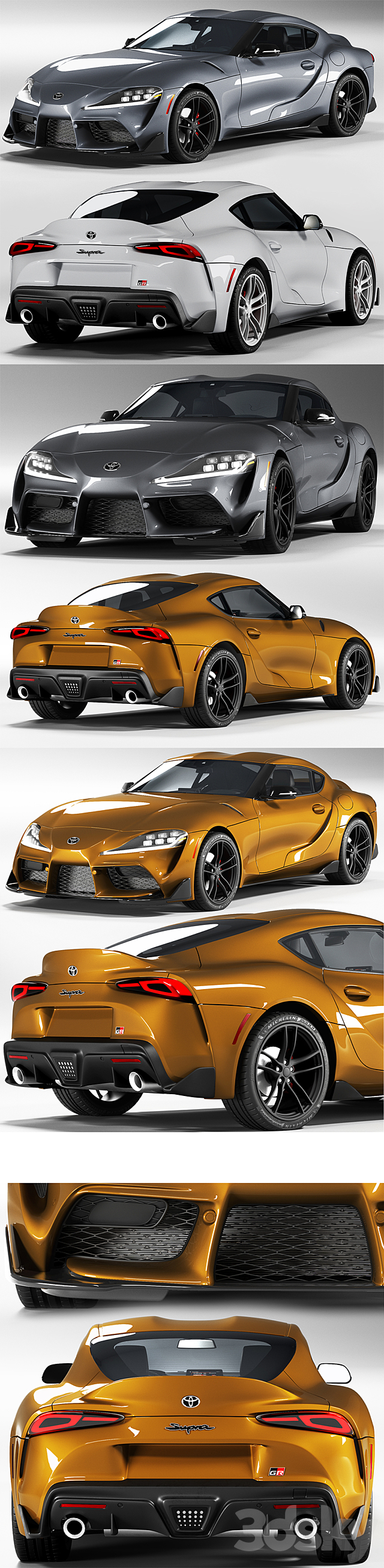 Toyota Supra GR 3DS Max Model - thumbnail 4