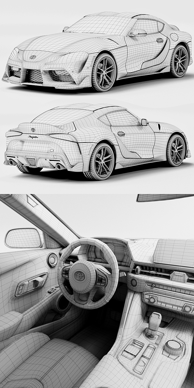 Toyota Supra GR 3DS Max Model - thumbnail 5