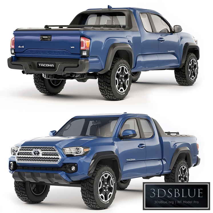 Toyota Tacoma extended cab 2017 3DS Max - thumbnail 3