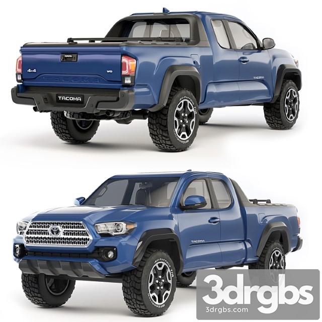 Toyota tacoma extended cab 2017 3dsmax Download - thumbnail 1