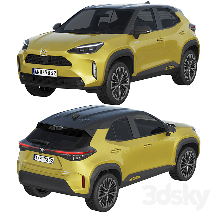 Toyota Yaris Cross 3DS Max Model - thumbnail 2