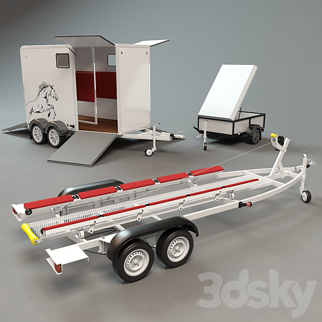 Trailers (set trailer) 3ds Max - thumbnail 1