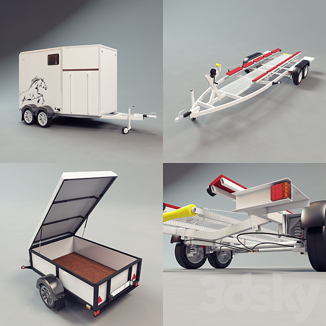 Trailers (set trailer) 3ds Max - thumbnail 2