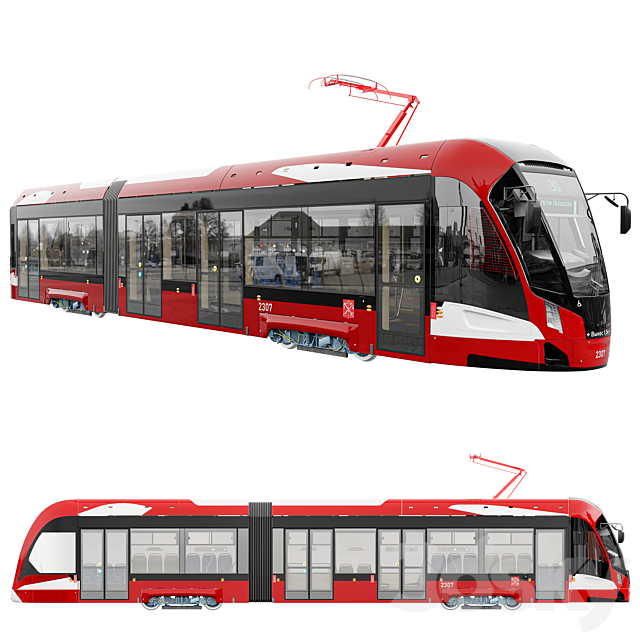 Tram “Bogatyr-M” 71-923 3ds Max - thumbnail 1