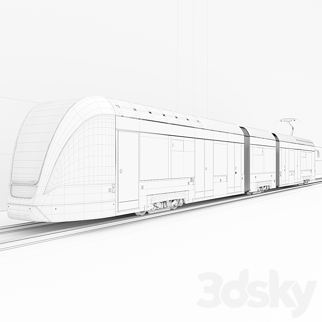 Tram “Vityaz-M” 3DS Max Model - thumbnail 3