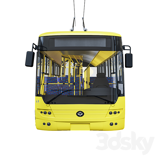 Trolley bus 3DS Max Model - thumbnail 4