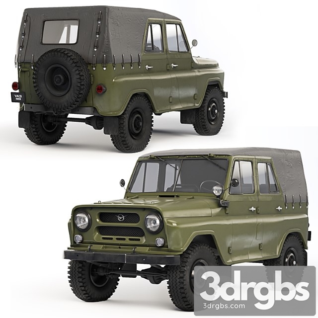 Uaz 469 1970 3dsmax Download - thumbnail 1