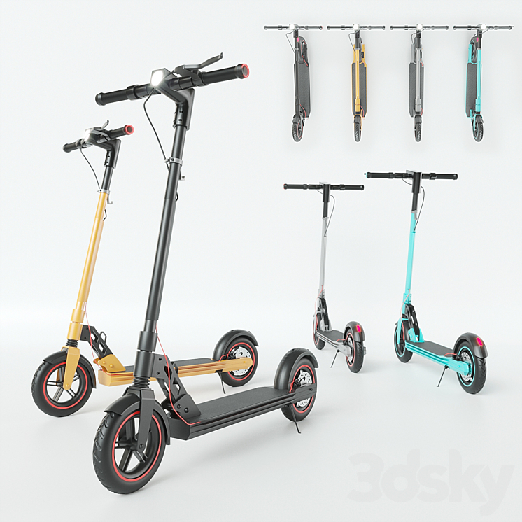 Unicool Foldable Electric Scooter 3DS Max - thumbnail 1