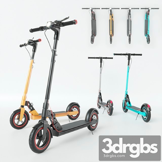 Unicool foldable electric scooter 3dsmax Download - thumbnail 1