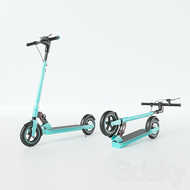 Unicool Foldable Electric Scooter 3DSMax File - thumbnail 3