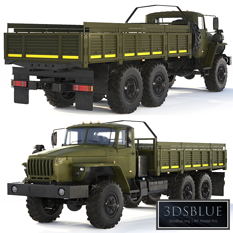 Ural 4320-0911 flatbed body 2015 3DS Max - thumbnail 3