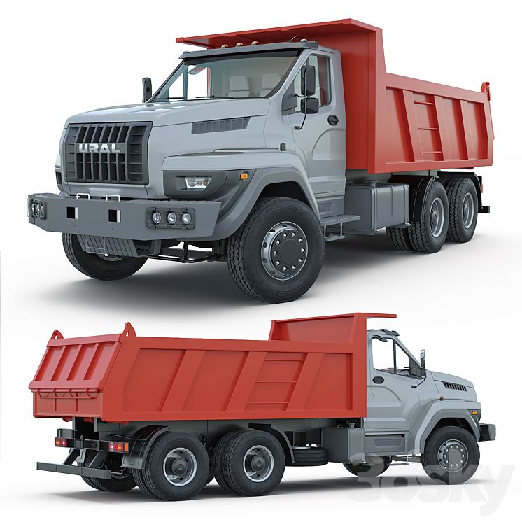 Ural Next 6×4 dump truck 3DS Max - thumbnail 1