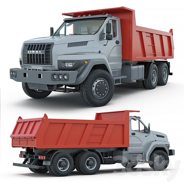 Ural Next 6×4 dump truck 3DSMax File - thumbnail 1