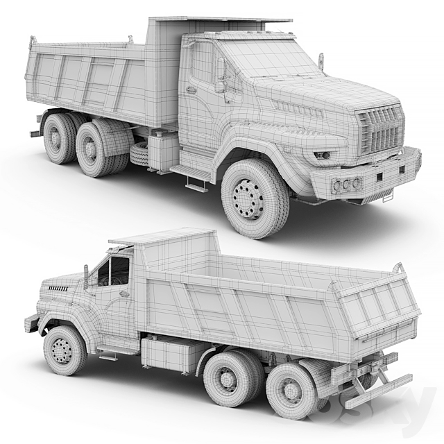 Ural Next 6×4 dump truck 3DSMax File - thumbnail 3