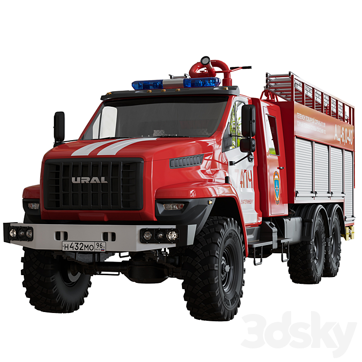 URAL Next tank truck 3DS Max Model - thumbnail 2