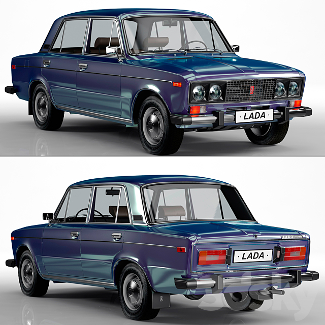 VAZ-2106 LADA 3DS Max Model - thumbnail 2