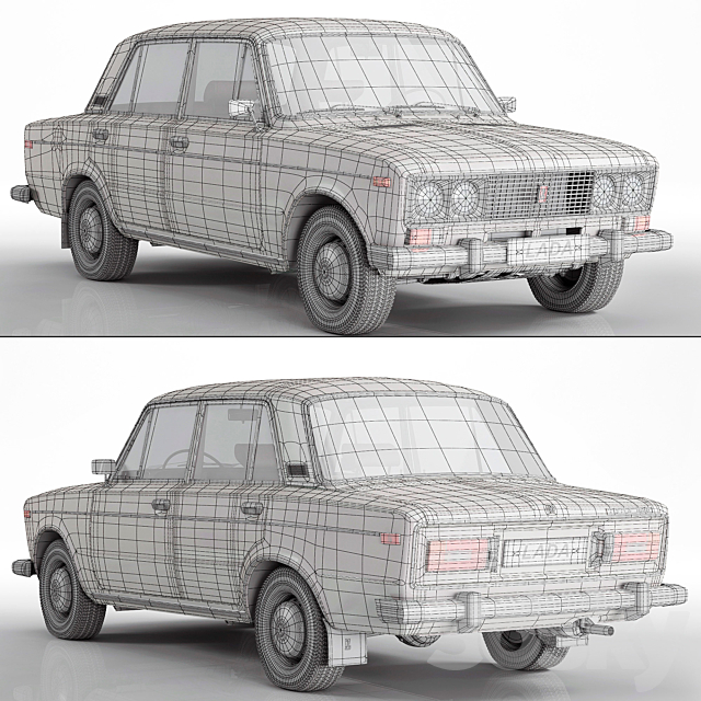 VAZ-2106 LADA 3DS Max Model - thumbnail 3