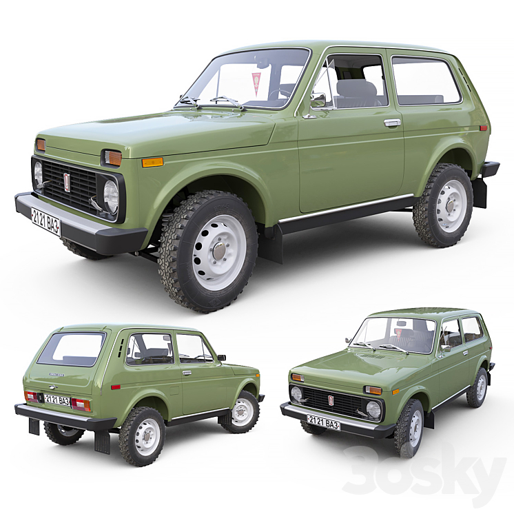 VAZ 2121 Niva 3DS Max - thumbnail 1