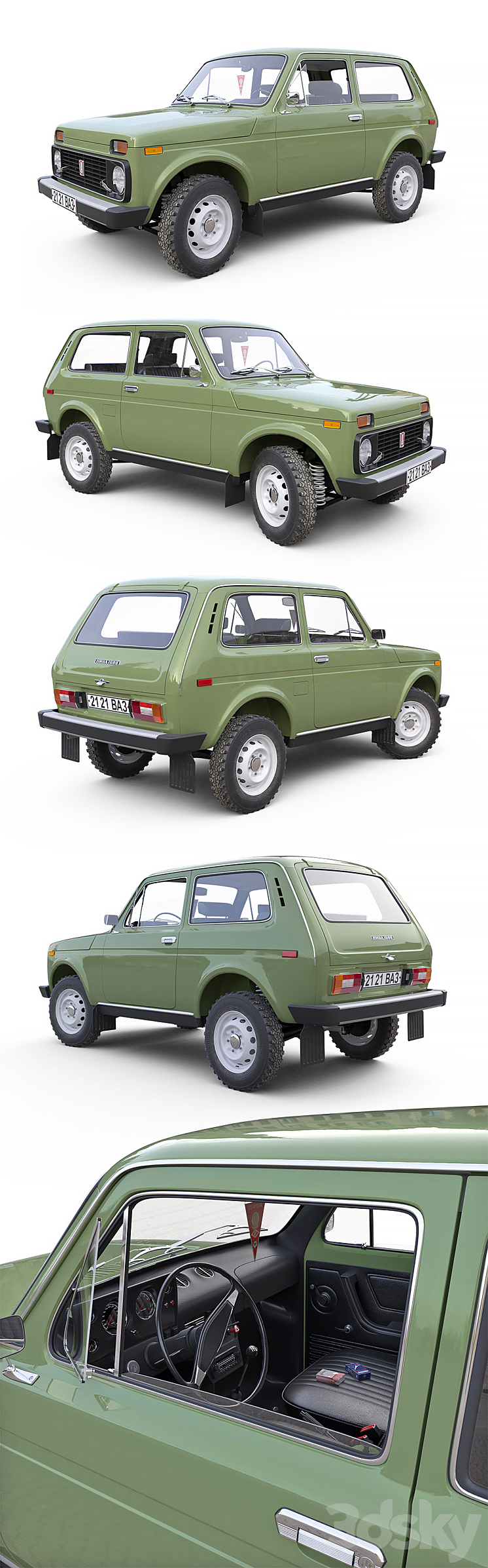 VAZ 2121 Niva 3DS Max - thumbnail 2