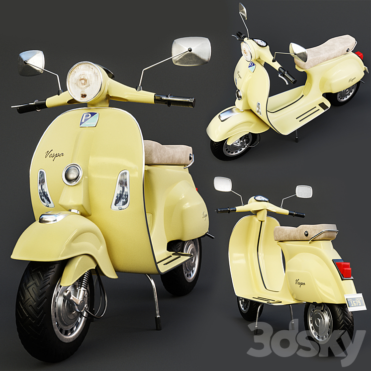 Vespa 01 3DS Max - thumbnail 1