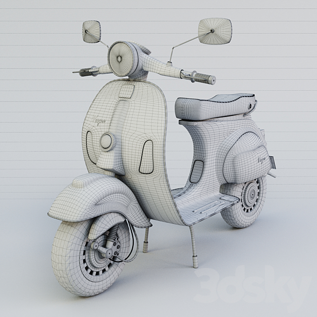 Vespa 01 3DSMax File - thumbnail 3